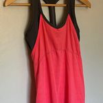 Under Armour Womens Shirt Medium Semi Fitted Orange Tank Top HeatGear Run Bra M Photo 2