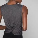 Athleta Dark Gray Twist Back Muscle Athletic Sleeveless Tank Top Photo 3