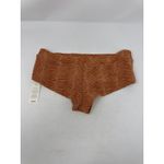 Aerie NEW Crinkle High Waisted Cheeky Bikini Bottom in an amber clay color XS Photo 5