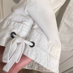 Coldwater Creek  Capri Pants Sz 12 Tie Bottoms White Koi Fish Coastal Stretch Photo 4