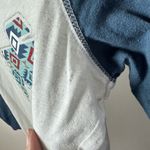 Ariat T-Shirt Womens XL Distressed Blue Aztec Bird Western Baseball Sleeves Photo 7