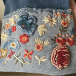 Driftwood Colette Floral Embroidery Straight Cropped Jeans Photo 6