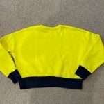 FILA  Y2k Vibrant Yellow Fleece Lined Crewneck Crop Sweater Photo 7