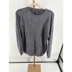 Athleta pullover women’s sweatshirt black gray size small Tall tencel blend Photo 5