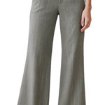 Herve Leger High Waist Wide Leg Dress Pants Striped Luxury Professional Size L Photo 0