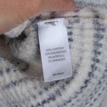 Pure Jill Striped V Neck Long Sleeve Tunic Sweater Cream Gray Size S Casual Cozy Photo 4