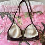 Meshki brown vintage victoria’s secret padded bikini top halter neck Photo 4