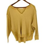 Urban Daizy  Womens Dolman Long Sleeve‎ Waffle Knit Top Yellow Size Medium Photo 0