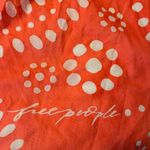 Free People NWOT  Scarf Polka Dot Neon Orange Photo 2