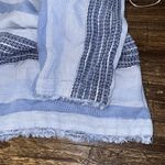 Cloth & Stone Anthropologie  Striped Button Down Blouse Light Blue XS Photo 7