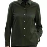 Theory  Larissa 2 green long-sleeved buttoned top Photo 0