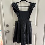 Maeve  Ruffled Vegan Leather Mini Dress Size 6 Photo 1