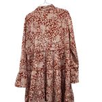 Boohoo  Red and White Floral Long Sleeve Dress Photo 1