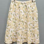 Flax  Linen Midi Skirt Floral Print L Photo 0