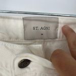 St. Agni High Rise Straight Jeans White Cream Women's Size 29 Button Fly Photo 2
