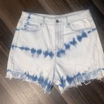 American Eagle  Outfitters White and Blue Tie-Dye Jean Shorts Photo 5