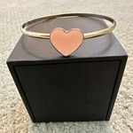 Absolutely Gold Bangle Bracelet with Baby Pink Heart Center - adorable! Photo 6
