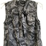 Mossimo Supply Co Mossimo Black White Geometric Button-up Tank Top/Career Secretary Blouse - XS Photo 3