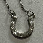 Silver Horseshoe Pendant Necklace Photo 1