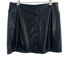 ATM Vegan Leather Wrap Skirt Black 8 New Photo 3