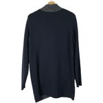 Ann Taylor  Heather Navy Blue Cardigan Longline Full Zip Wool Jacket M Photo 2