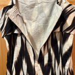 Banana Republic  linen-blend abstract black and white pattern dress NWT Photo 3