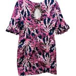 Lilly Pulitzer Womens Fiesta Stretch Dress Beyond The Sea Size 6 Navy Pink Photo 1