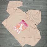 Lane Seven tiny form anime pink cropped hoodie large soft pink pull over Photo 2