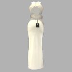 Solace London  Weaver White Maxi Cut Out Dress. Photo 3