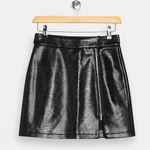 Topshop Leather Croc Mini Skirt Photo 2