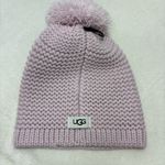 UGG  Chunky Crystal Pink Knit Beanie with Pom-Pom O/S Photo 3