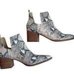 Lucky Brand  Jabilo Snake Print Leather Block Heel Western Booties Size 9.5 Photo 6