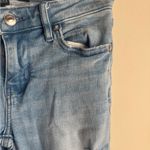 American Eagle  Light Blue Distressed Flare Jeans Stretch Size 000 Short Photo 4