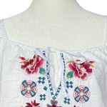 Johnny Was Johnny‎ Was 3J Workshop White Embroidered  Blouse Sz XS Photo 2