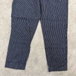 Athleta Bali 100% Linen Pants Tapered Leg Pull On Striped Navy Blue Size 4 Photo 4