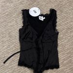 Princess Polly  Black Lace Trim Top Photo 0