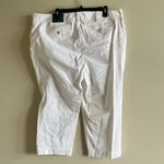 NEW LAND'S END STRETCH CHINO SLIM‎ CROP PANTS WHITE WOMENS PLUS SIZE 18W Photo 2