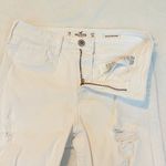 Hollister  Distressed Skinny Jeans Mid Rise Solid White Size 27  Waist  / 5 Photo 4