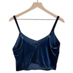 Athleta Elation V Neck Velvet Crop V Neck Tank Top Blue Scuro Size 1X Photo 3