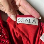 Scala Dress Women 2 Red Sequin 100% Silk Cocktail Party Holiday New Years Y2K Photo 2
