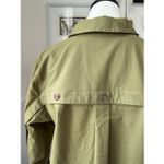 Joan Rivers  Ivy Moss Green Split Neck Collar Long Sleeve Popover Shirt S Photo 2