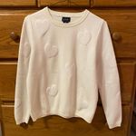 Nicole Miller White Heart Sweater Photo 0