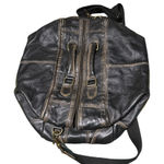 Black Rivet Vintage Wilson’s Leather  Black-Brown Leather duffel One Size Photo 0