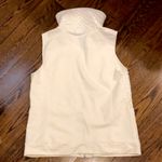 Ralph Lauren  Ivory Full Zip Diamond Quilted Lined Fleece Sleeveless Coat Vest Photo 12