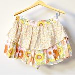 American Eagle  Outfitters AEO Ruffle Tiered Floral Print Mini Skort - L Photo 1