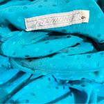 Vintage silk self tie blouse size 6 J.Raymond in green lagoon :Box H: Photo 9