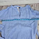J.Crew Cabana dress in linen French Blue CI918 M NWT V Neck Long Sleeve Belted Photo 6