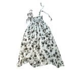 ESPECIA Maternity Poucette Maxi Dress Ivory Combo Tie Straps Green S NWT White Photo 4