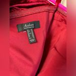 Aidan Mattox NWT  Dark Red Satin Puff Sleeve Off The Shoulder Dress 12 Photo 5