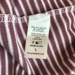 Brigitte Brianna Sexy Modest Mauve Cream Striped Ruffle Sleeve Sweatshirt Large Purple Photo 9